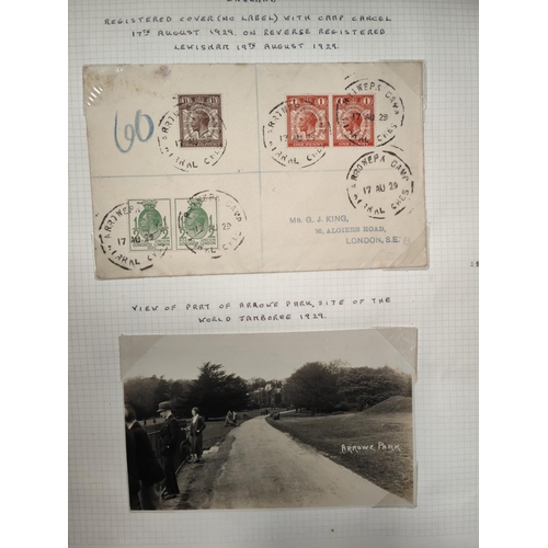 374 - SCOUTING - a superb thematic collection of world stamps, covers, postcards and photographs in eight ... 