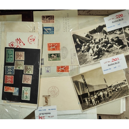 374 - SCOUTING - a superb thematic collection of world stamps, covers, postcards and photographs in eight ... 