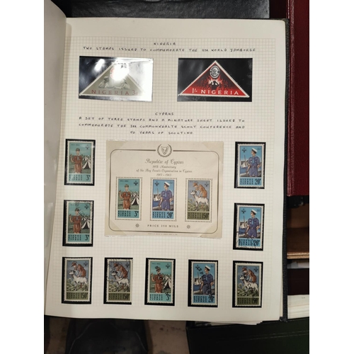 374 - SCOUTING - a superb thematic collection of world stamps, covers, postcards and photographs in eight ... 