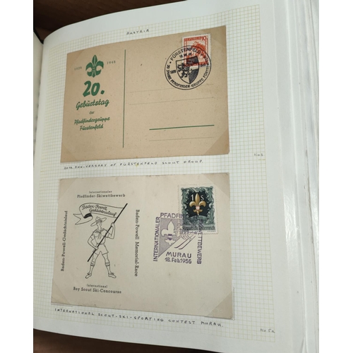 374 - SCOUTING - a superb thematic collection of world stamps, covers, postcards and photographs in eight ... 