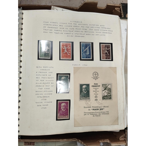 374 - SCOUTING - a superb thematic collection of world stamps, covers, postcards and photographs in eight ... 