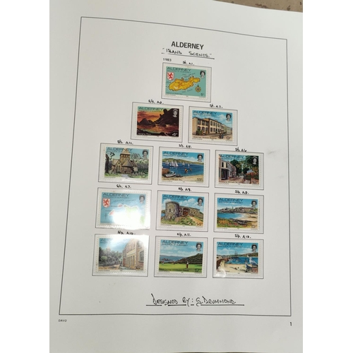 378 - ALDERNEY. MNH Colin in Davo complete 1983-2007 STC £465+