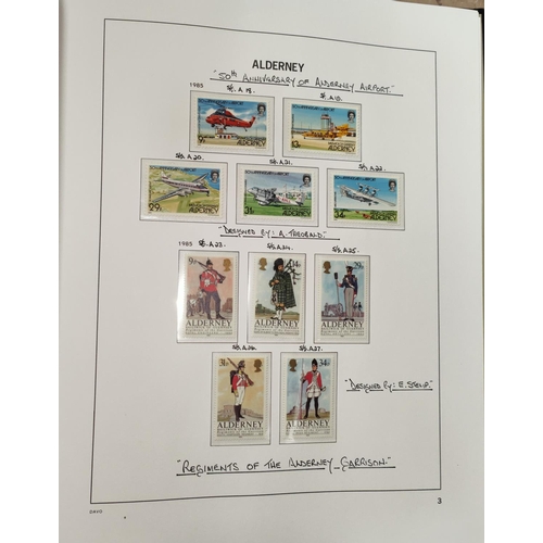 378 - ALDERNEY. MNH Colin in Davo complete 1983-2007 STC £465+