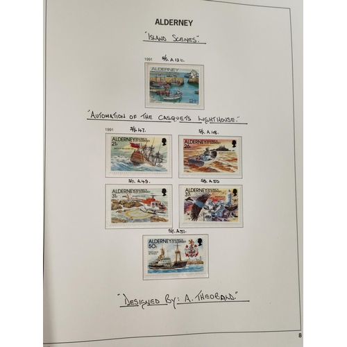 378 - ALDERNEY. MNH Colin in Davo complete 1983-2007 STC £465+