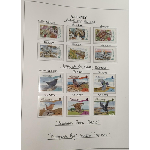 378 - ALDERNEY. MNH Colin in Davo complete 1983-2007 STC £465+