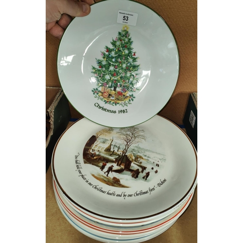 53 - A selection of Christmas plates 1982-1990