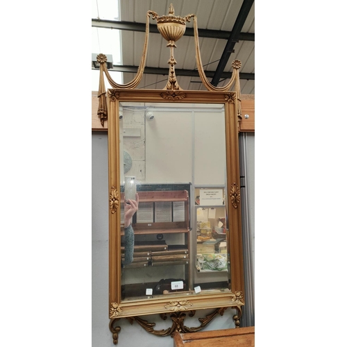 68 - A 1950's Georgian style gilt framed mirror, 115cm high