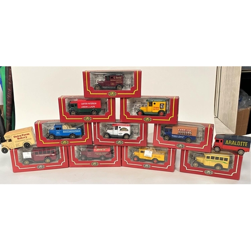 16 - A selection of diecast vehicles:  2 coaches; etc.; in original boxes