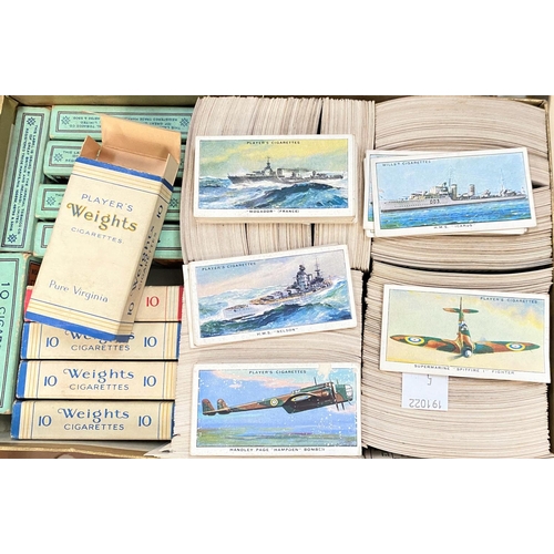 5 - A large selection of cigarette cards, loose and in albums; an album of FDC's
