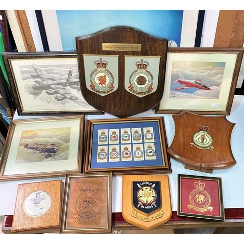 99 - A selection of military wooden plaques