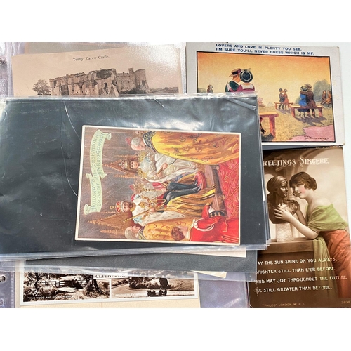 390B - A selection of postcards.