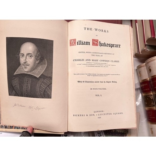 258 - SHAKESPEARE (W.) - The Works of William Shakespeare, 4 v, full vellum, gilt tooling and morocco, 187... 