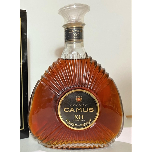 413 - A litre bottle of Cognac CAMUS XO Superior 40%vol, boxed