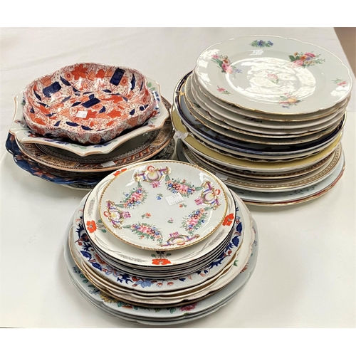 548 - A large selection of decorative plates, hand painted and polychrome; etc.