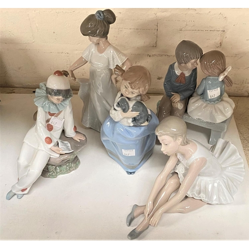 647 - Five Lladro figures of children