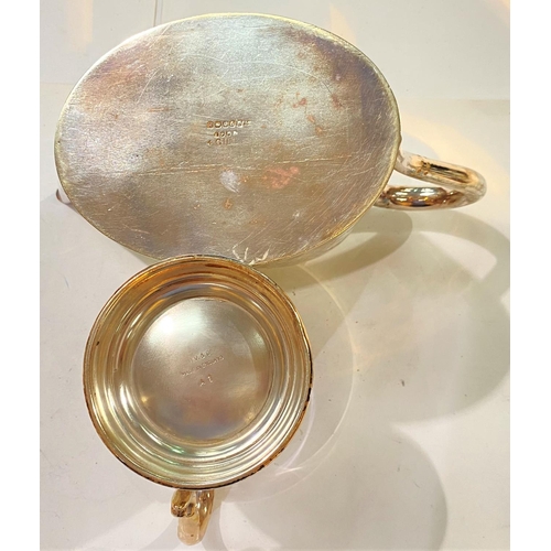 668 - A silver plated oval entree dish with beading; other silver plate