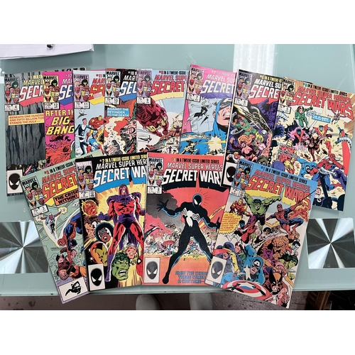 312 - Marvel Comics, Secret Wars 1-12 including issue 8 featuring origin of Spiderman's black costume