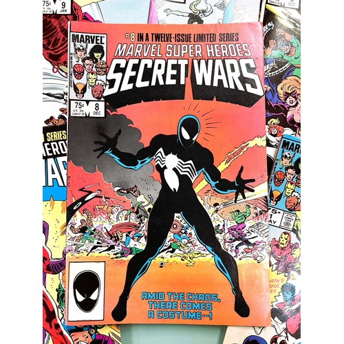 312 - Marvel Comics, Secret Wars 1-12 including issue 8 featuring origin of Spiderman's black costume