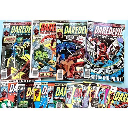 314A - Marvel Comics, 1970's Daredevil issue 133 featuring Uri Geller and 138-150 (14 in total)