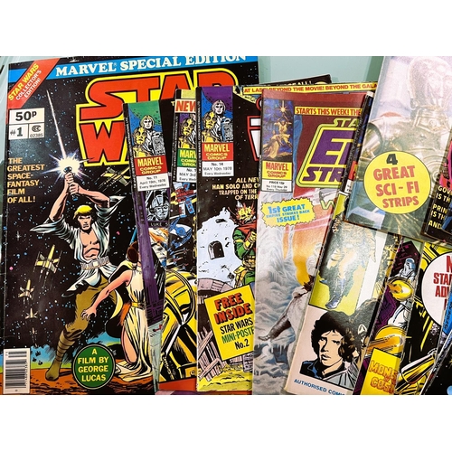 317 - A Marvel Star Wars Special edition Collectors' edition issue 1 comic (UK pricing), a small selection... 