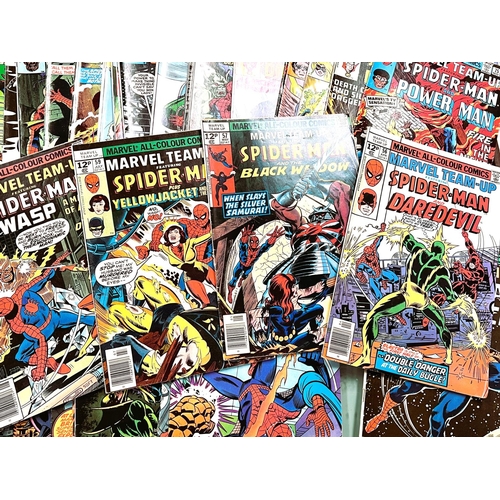 319 - A good selection of Marvel Comics Team Up mainly featuring Spiderman 55-100 (74, 82-85 missing)(UK a... 