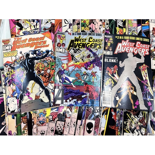 323A - Marvel Comics, the West Coast Avengers 1-4;  mini series 1-46 (22 - 26 missing) including Annua... 