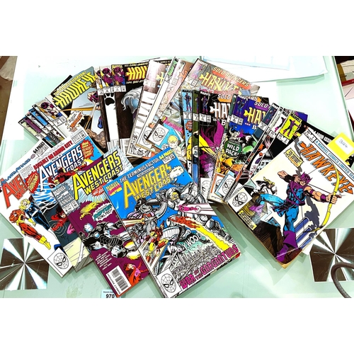 324 - Marvel Comics, Avengers West Coast 47-102 (51, 59, 94, 100 missing) plus Annuals and Hawkeye Solo co... 