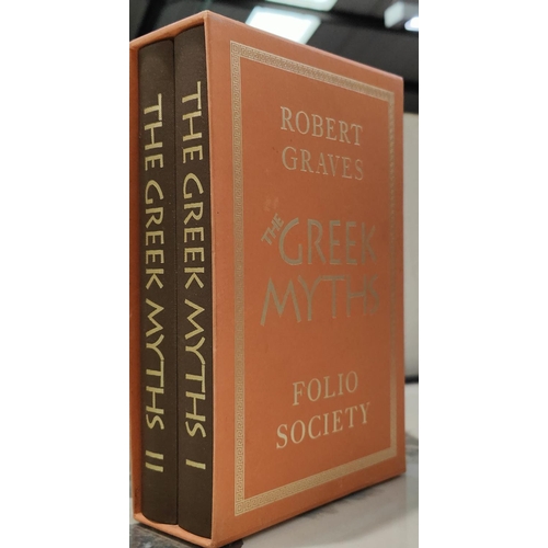 100A - Robert Graves; Greek myths Folio Society and a selection of hard back books and annuals etc