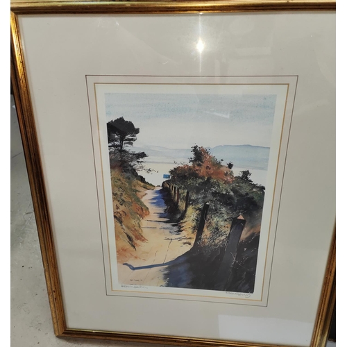 175A - A print after Rob Piercy 'Beach Path' framed and glazed