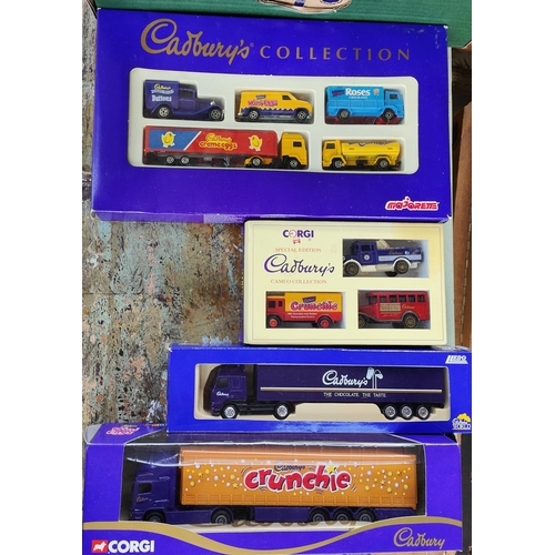 295 - A selection of Corgi and other Cadbury boxed and some loose vehicles etc