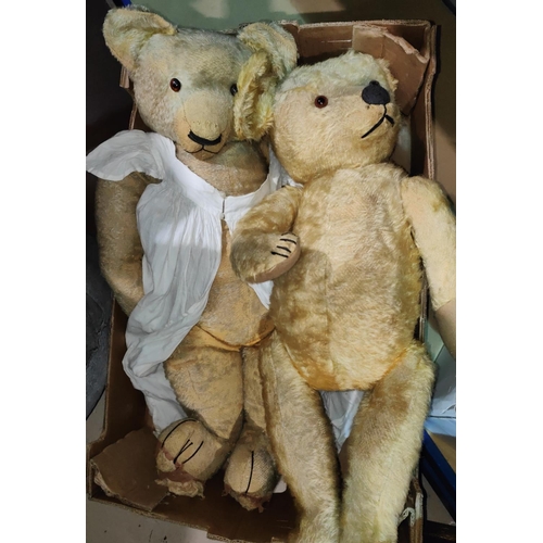 35 - A large jointed teddy bear, 60cm and another