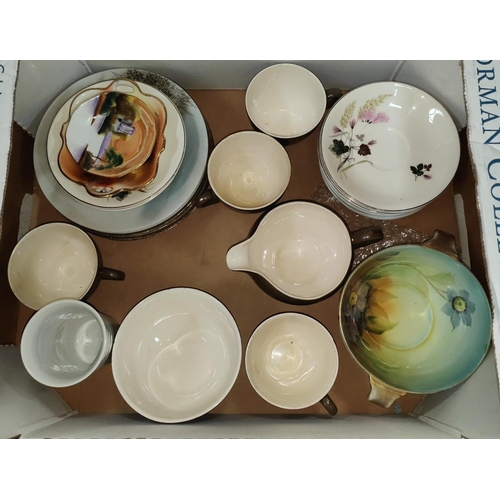 37A - A vintage Carlton ware coffee service, Japanese eggshell porcelain cups and saucers, other vintage t... 