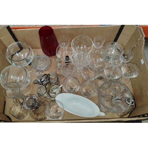 37B - A selection of musical and other figures and a selection of glassware