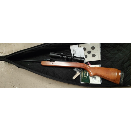 153 - A BSA Airsporter air rifle with telescopic sight, case etc