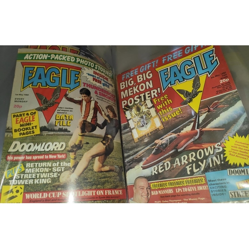 300C - A collection of Eagle Comics/Magazines from issue 1, 27th March 1982 and a large selection of follow... 