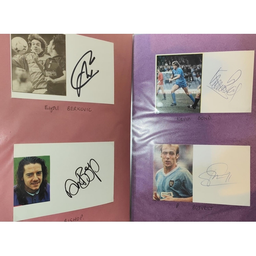 369 - MCFC:  a collection of over 80 autographs, Joe Corrigan, etc.; other ephemera