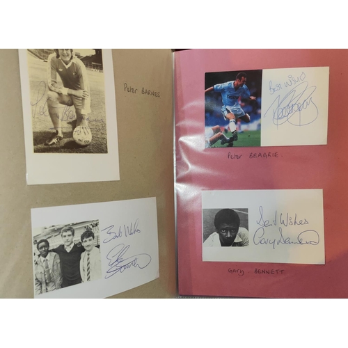 369 - MCFC:  a collection of over 80 autographs, Joe Corrigan, etc.; other ephemera