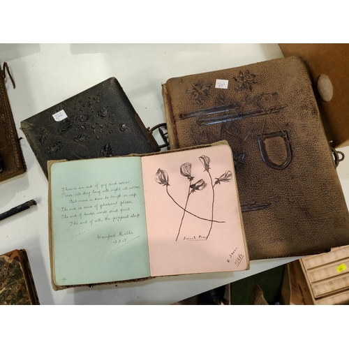 262 - An Edwardian period autograph book; 2 photo albums