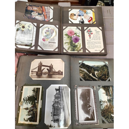 265 - A 1920's postcard album, some Mabel Lucie Atwell; another album