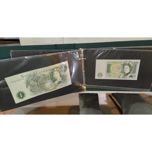 303 - Banknotes GB 10/- (4) & &pound;1 (16) most are uncirculated inc Page, Fforde, Somerset etc