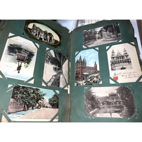 266 - An Edwardian postcard album, 140 plus cards