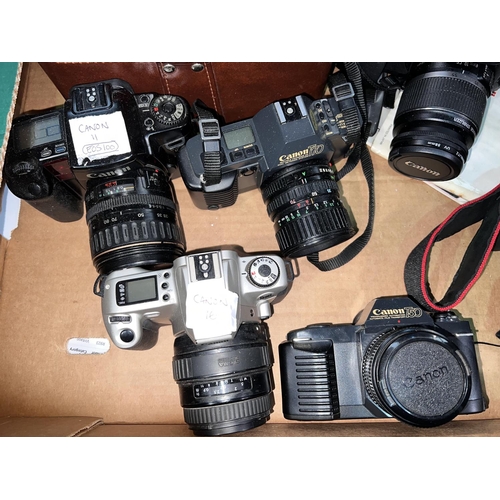 161 - A Canon TL SLR camera; 6 other Canon cameras