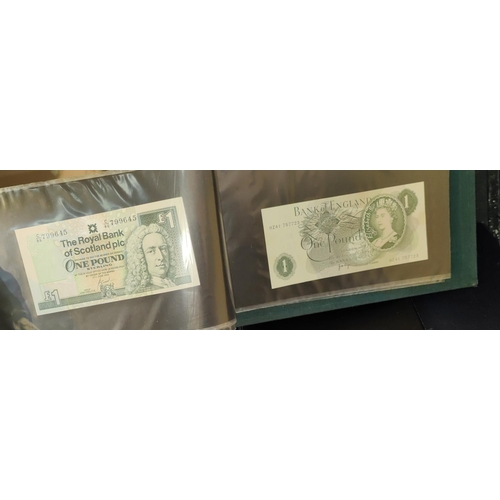 303 - Banknotes GB 10/- (4) & &pound;1 (16) most are uncirculated inc Page, Fforde, Somerset etc