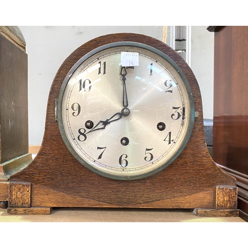 198 - Five mantel clocks