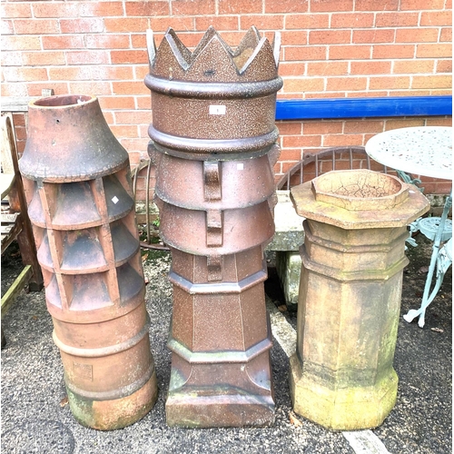 1 - A crown top chimney pot and 2 others
