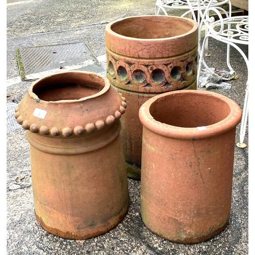 2 - Three smaller chimney pots