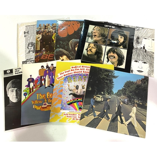 290 - The Beatles:  a collection of 10 LP's, all later issues