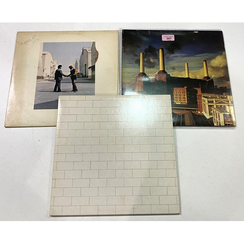 307 - Pink Floyd:  Animals, Harvest SHVL 815, 1st issue; The Wall and Wish You Were Here