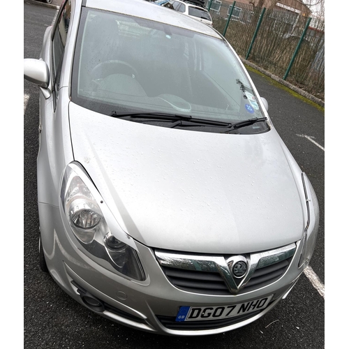 349 - A VAUXHALL CORSA SX1 A/C 3 DOOR HATCHBACK, 1229cc petrol engine, silver coachwork, first registered ... 