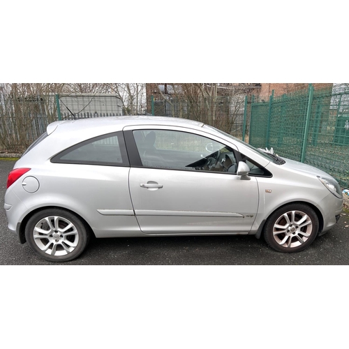 349 - A VAUXHALL CORSA SX1 A/C 3 DOOR HATCHBACK, 1229cc petrol engine, silver coachwork, first registered ... 